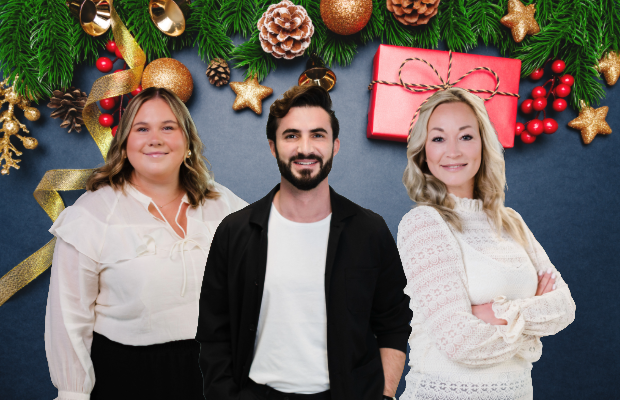 Bild på Almis rådgivare Johanna Lindgren, Idrish Danishmand och Åsa Skönebrant som anrodnar träffen.