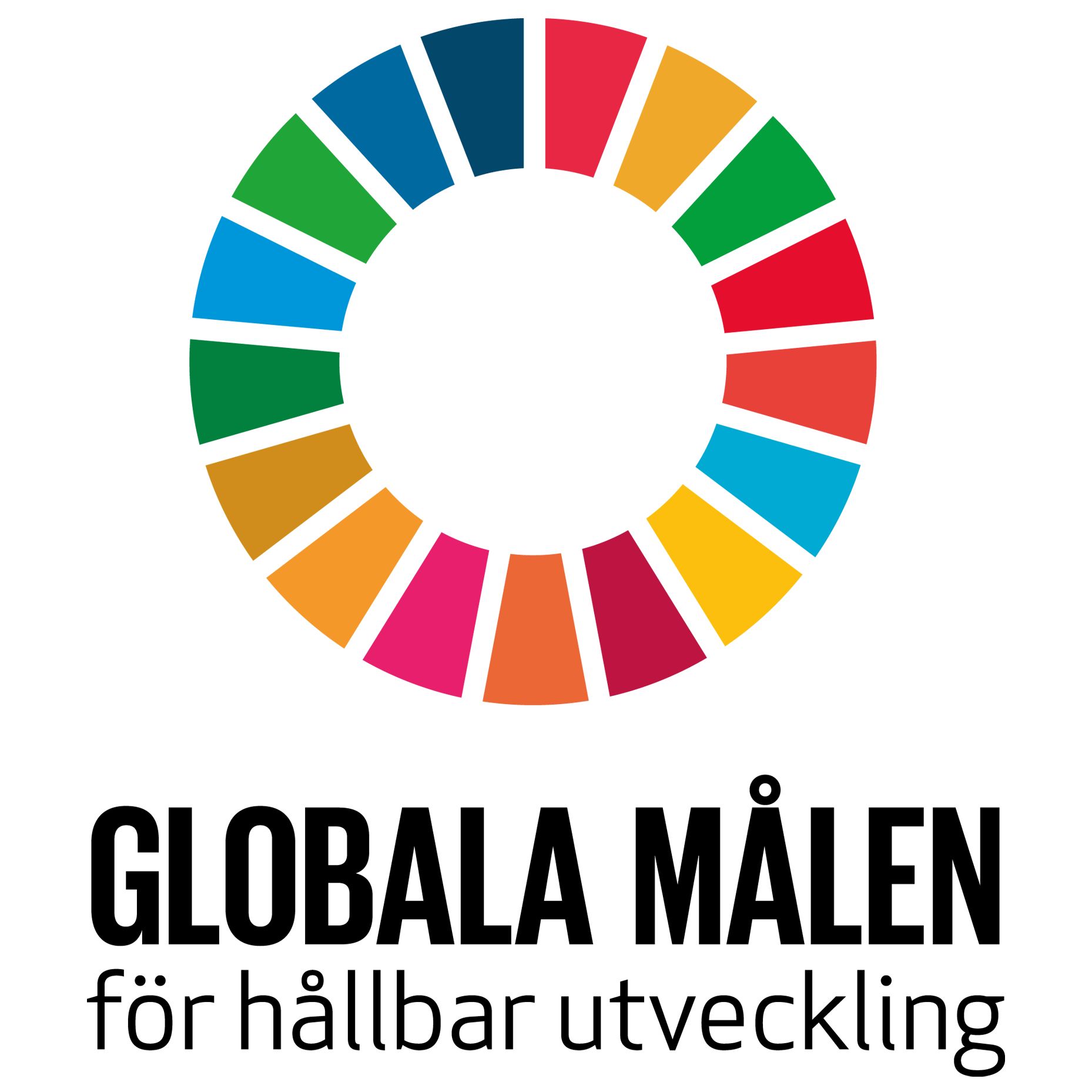 Logotyp för de globala målen för hållbar utveckling. 
