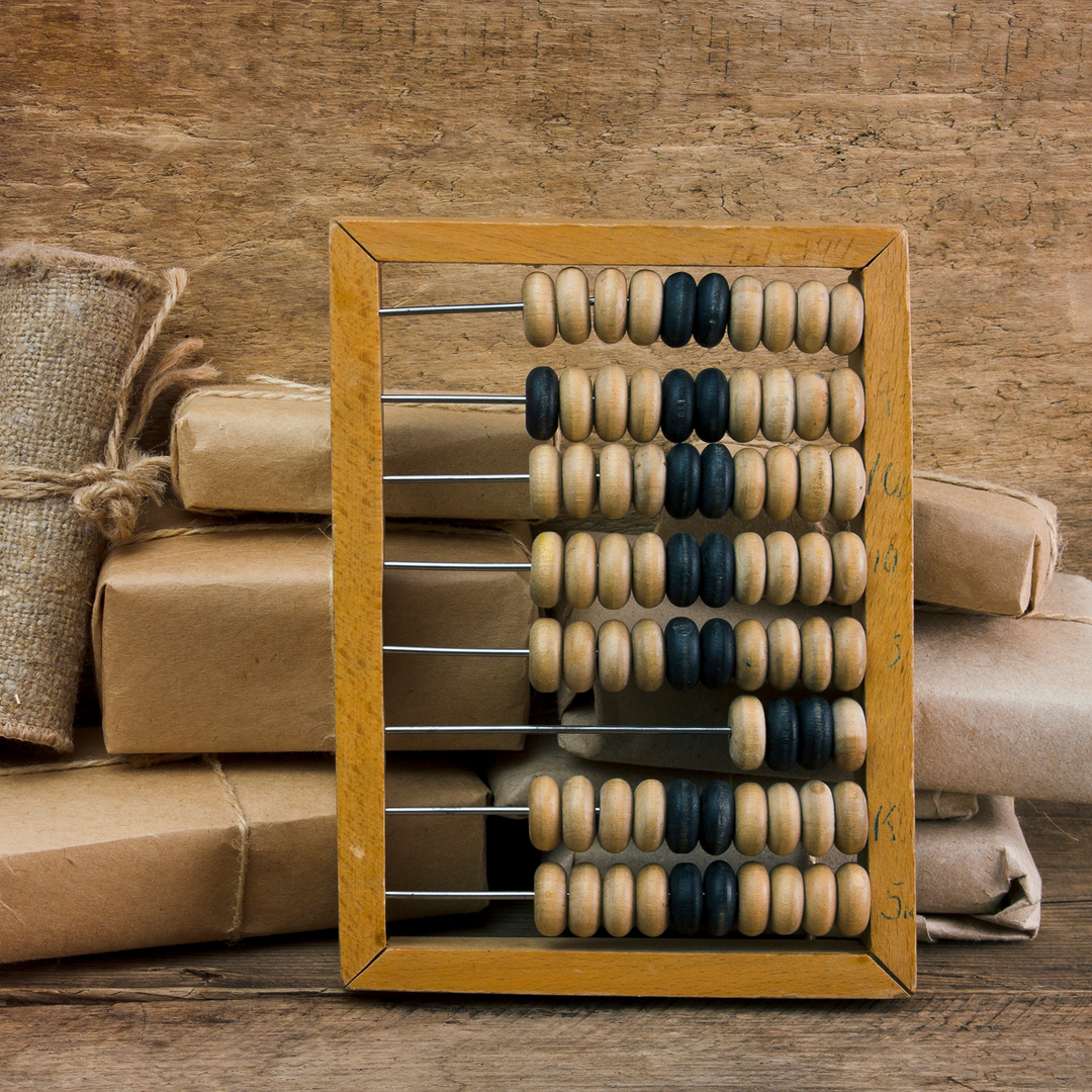 Gammeldags abakus-kulram. 