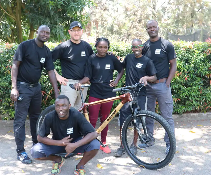 Teamet i Uganda.