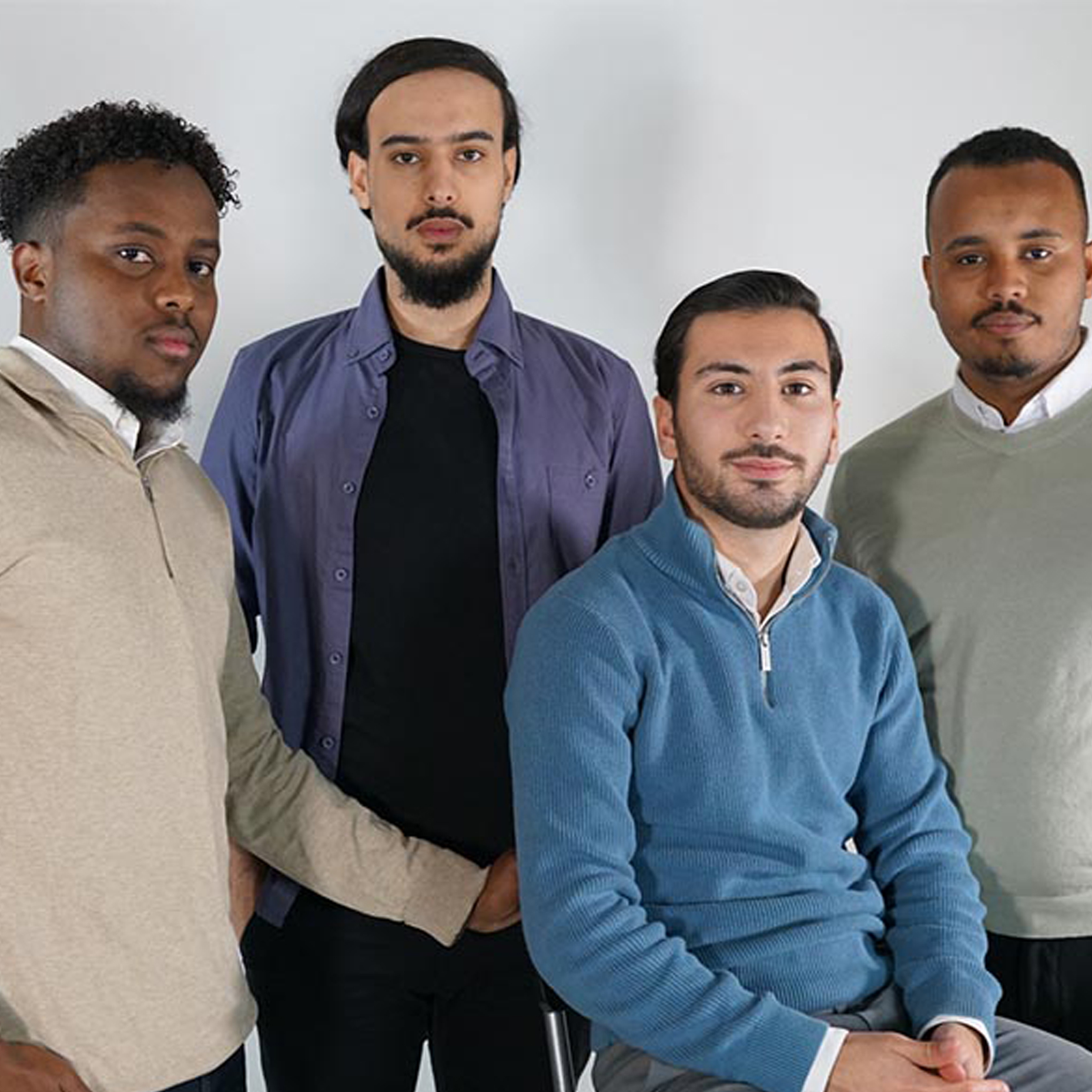  Ade Farah, Ali Taleb, Mohamed Ali Shire och Ali Al-Zaydi 