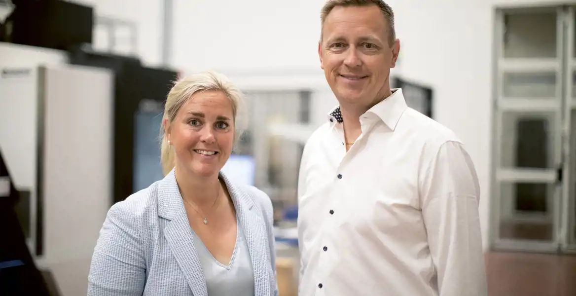 Sofia Davidsson, Inköpsansvarig och Glenn Wilander, VD Qtech Group 