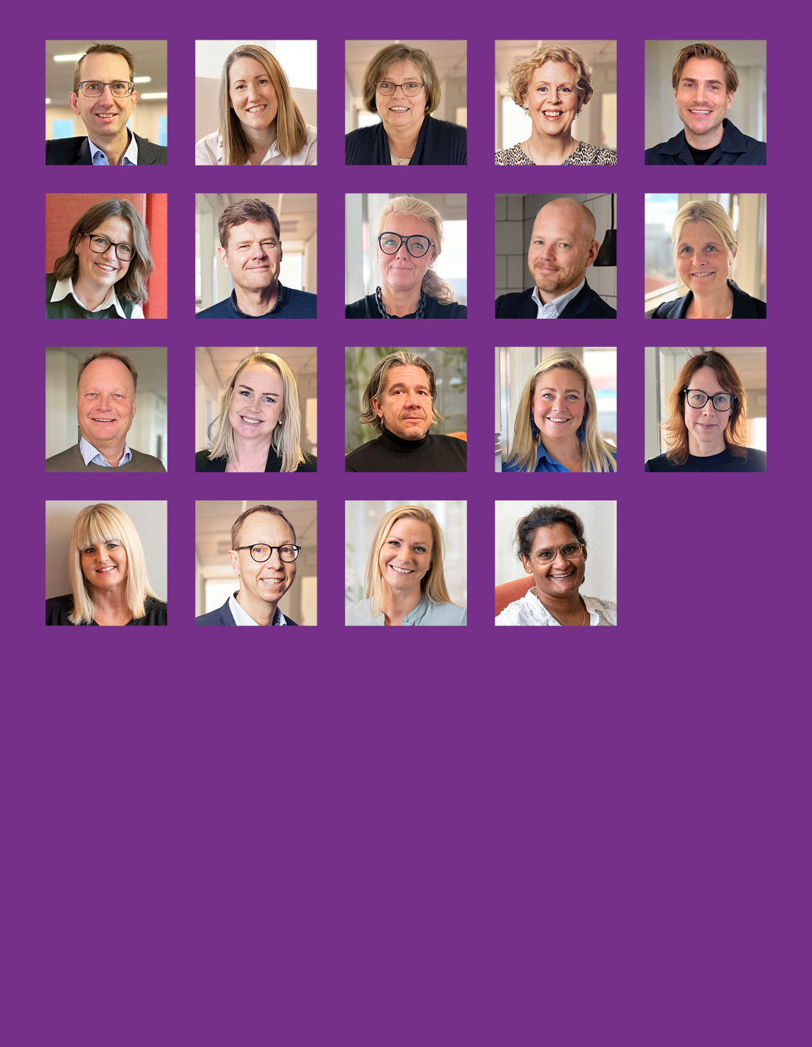 Kollage med foton på hela personalen på Almi Jönköping