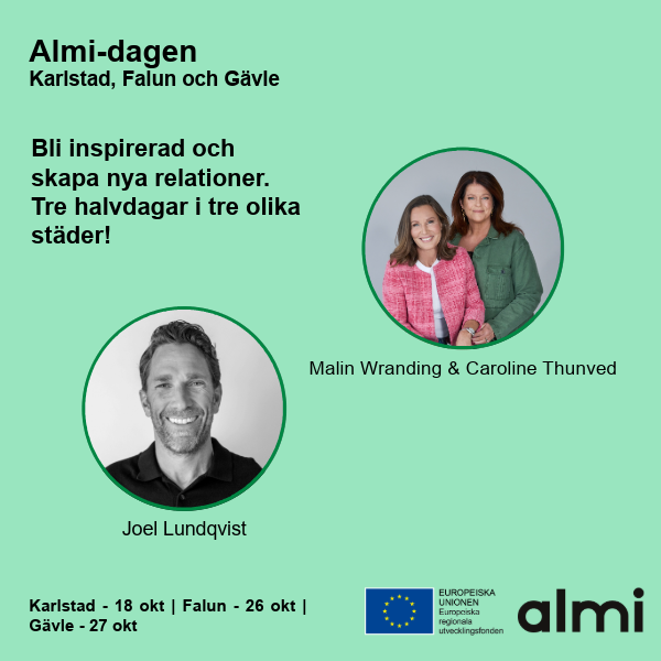 Almi-dagen, medfinansierat av europeiska regionala utvecklingsfonden
