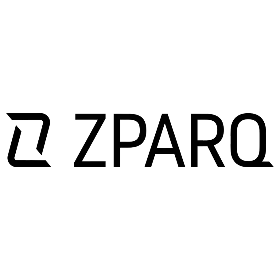 Zparks logotyp i svart text med stiliserat Z-symbol till vänster.